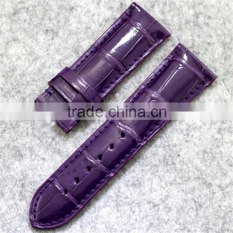 Jranter exotic genuine crocodile leather colorful watch band leather in high quality
