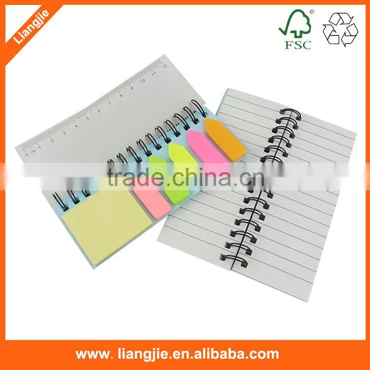 Hard-cover Sticky Notepad/Memo pad with pen hole