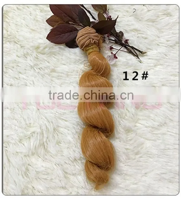 High Temperature Wire Fiber Curly Hair Weft for DIY BJD Doll Hair