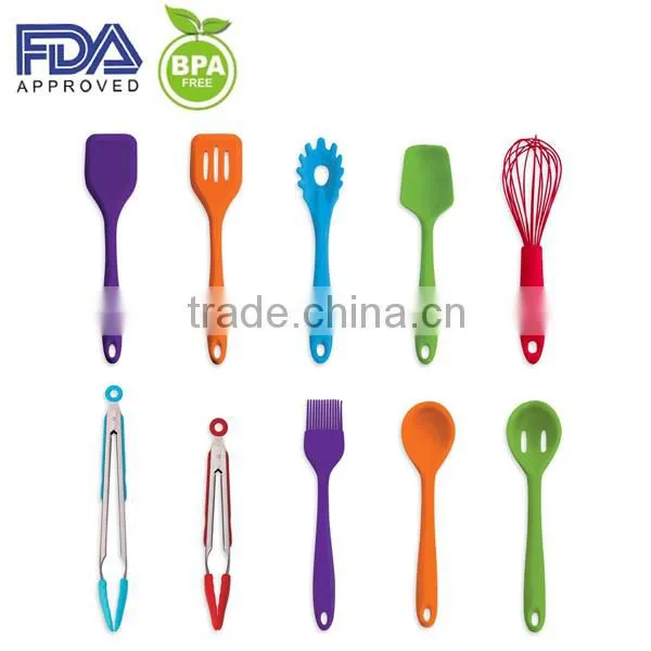 wholesale 4 different size silicone kitchen food tongs
