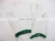 7 Gauge bleached white color gloves/Can be dotted on one side or both sidescotton gloves