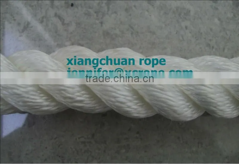 128mm 24 strands double braided polyester rope/splice eyes polyproplene/polyester/nylon