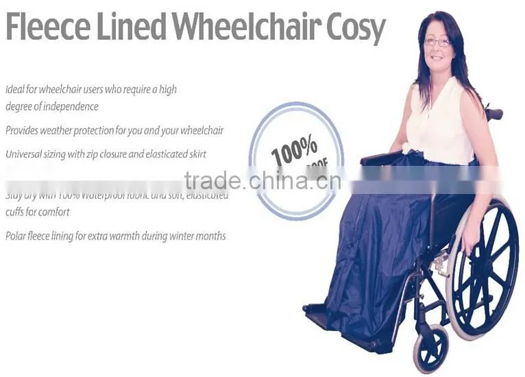 Wheelchair Accessories Zip Foot Leg Cover Keep Warm Clothes Lining Waterproof Wheelchair Cosy