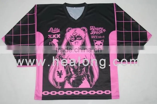 100%polyester custom-made sublimated printing youth Ice hockey jerseys for team
