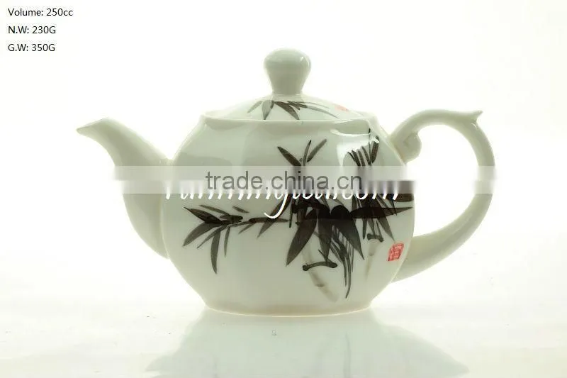 250ml Octagonal Bamboo Ceramic Tea Pot
