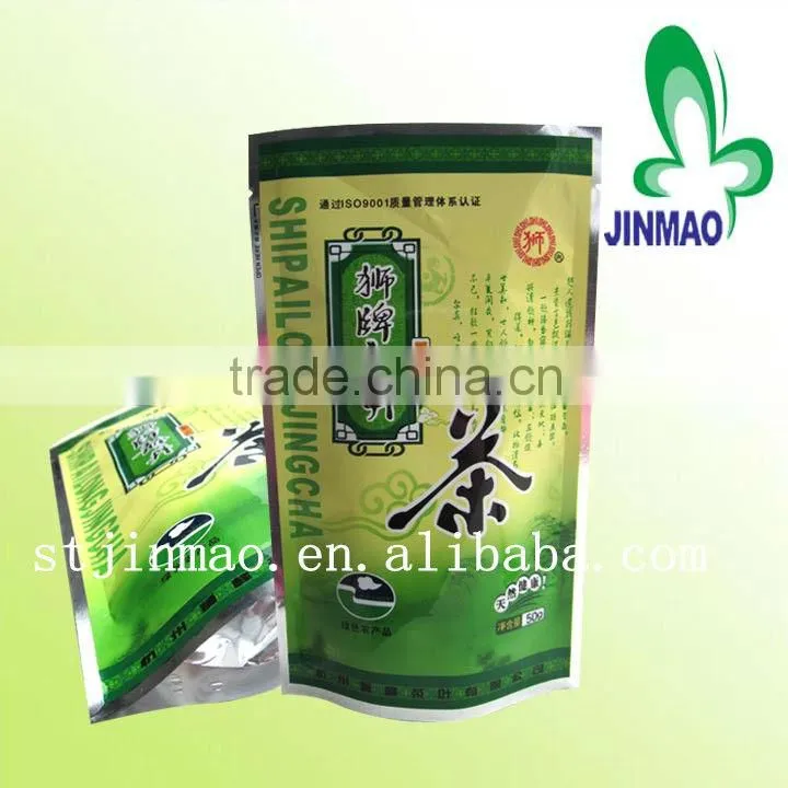 High quality zipper standing pouches for tea