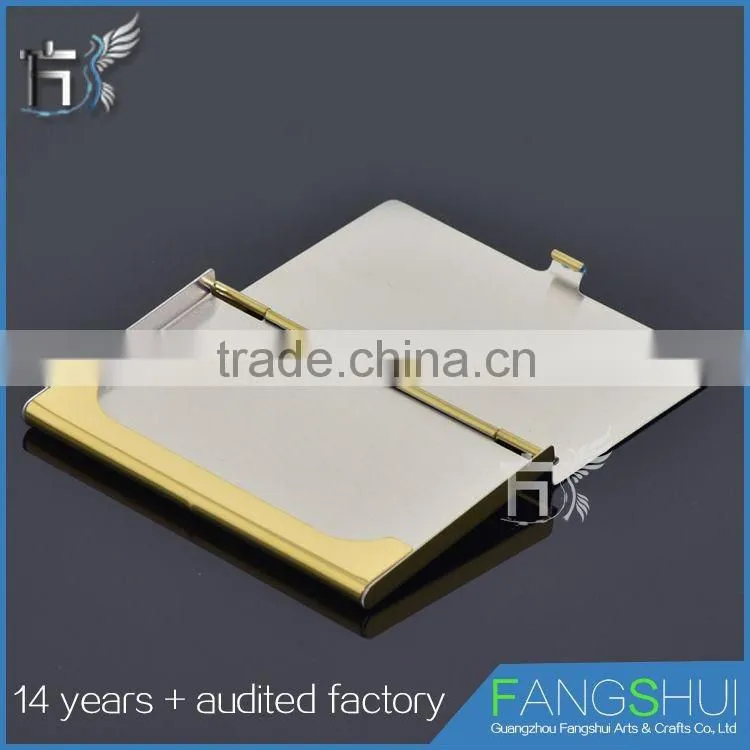 Pocket Stainless Steel & Metal Business Card Holder Case ID Credit Wallet gold