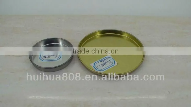 Metal stretch lids with logo embossed