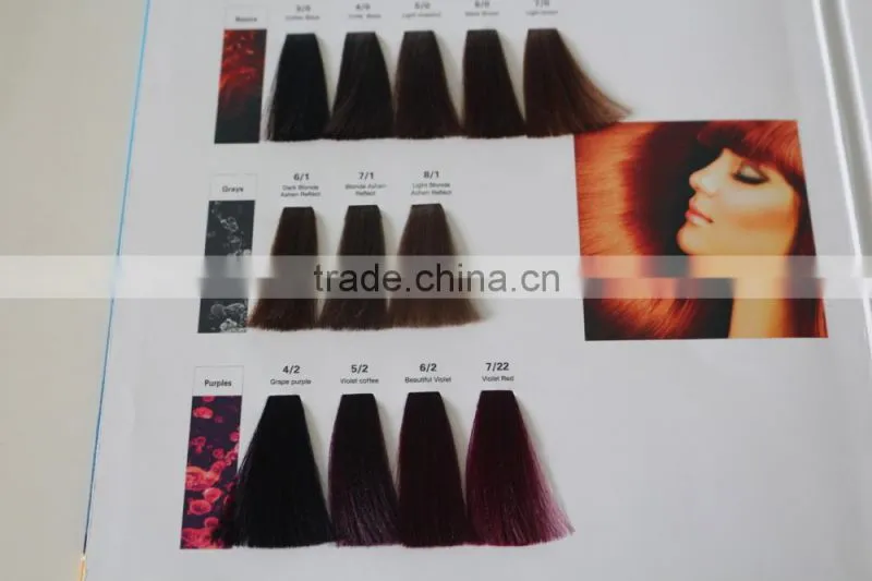 OEM/Private Label Hair Color Swatches Chart for hair color guide