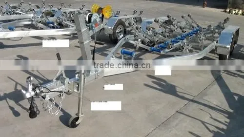 Galvanized stainless steel small or long boat trailer with roller