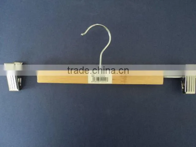 Natural bamboo clothes hangers