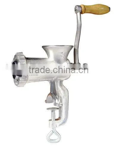 manual cast iron electro-plated tin meat mincer No.8 plastic funnels