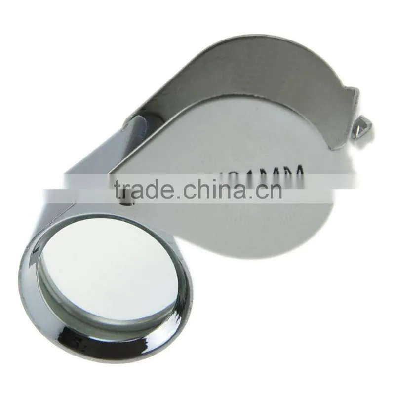 2016 New Design 30X 21mm Silver Colored Diamond Loupe Handheld Jewelry Magnifier