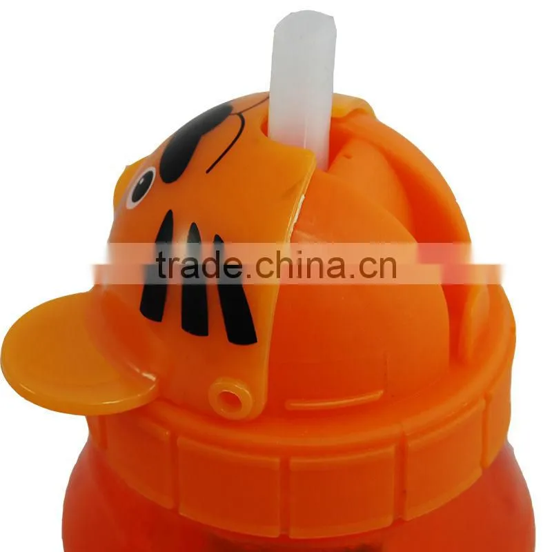 plastic cartoon flip lid tumbler