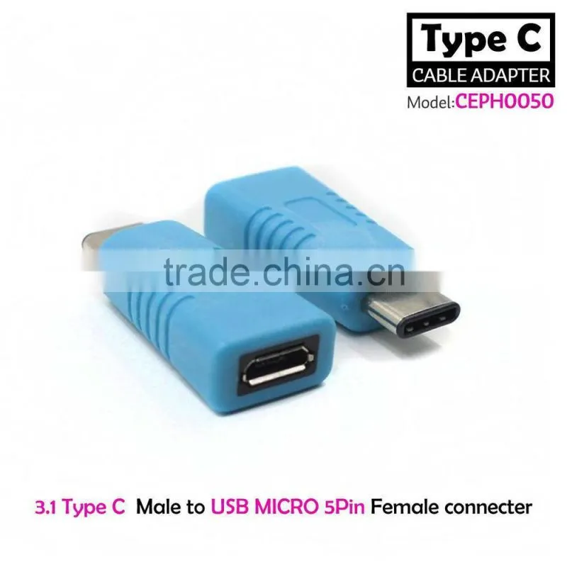 1M USB 3.1 C Type C connector Male to Micro USB male Data Cable for tablet&smart phone