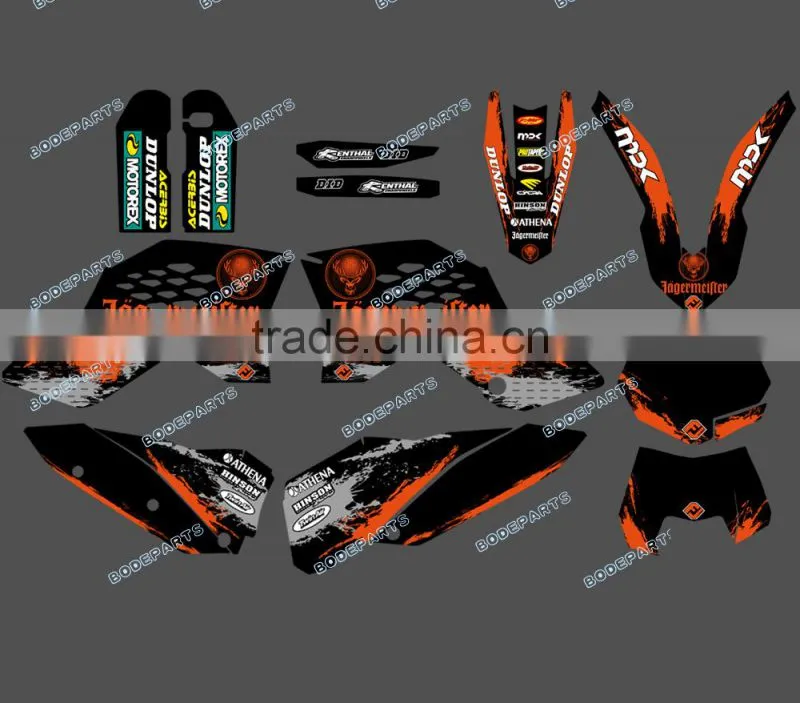DST0311 TEAM GRAPHICS FOR 2007 2008 2009 2010 KTM SX SXF FULL SIZE MODELS AND 2008-2011 EXC XC FULL SIZE MODELS