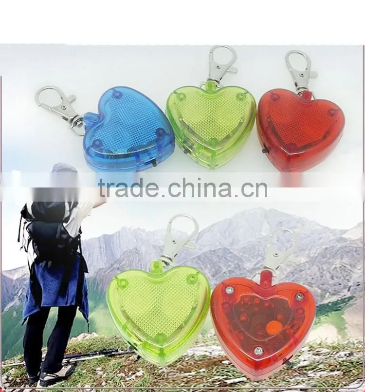 Wholesale Customized Plastic heart shape led bike light