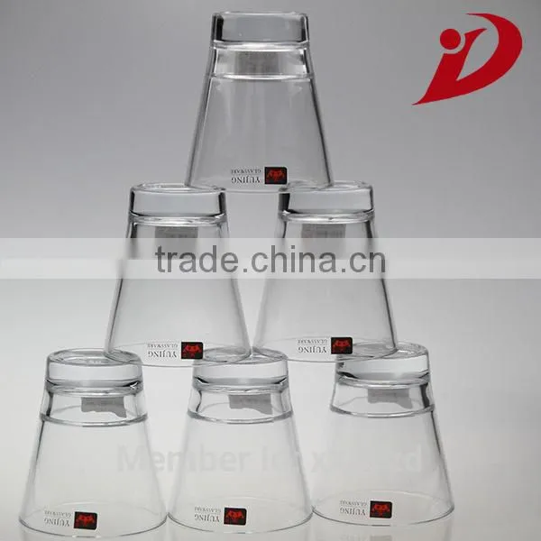 clear tumble world cup glass