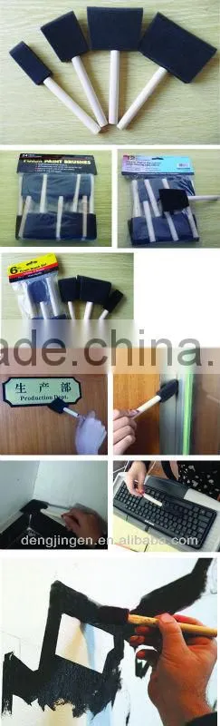 black clean foam brush