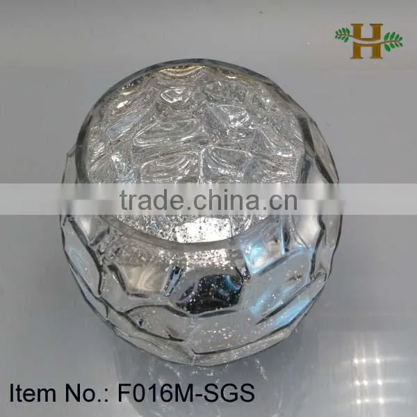 Hot Sale Handmade Mercury Glass Vase Ball Silver Vase