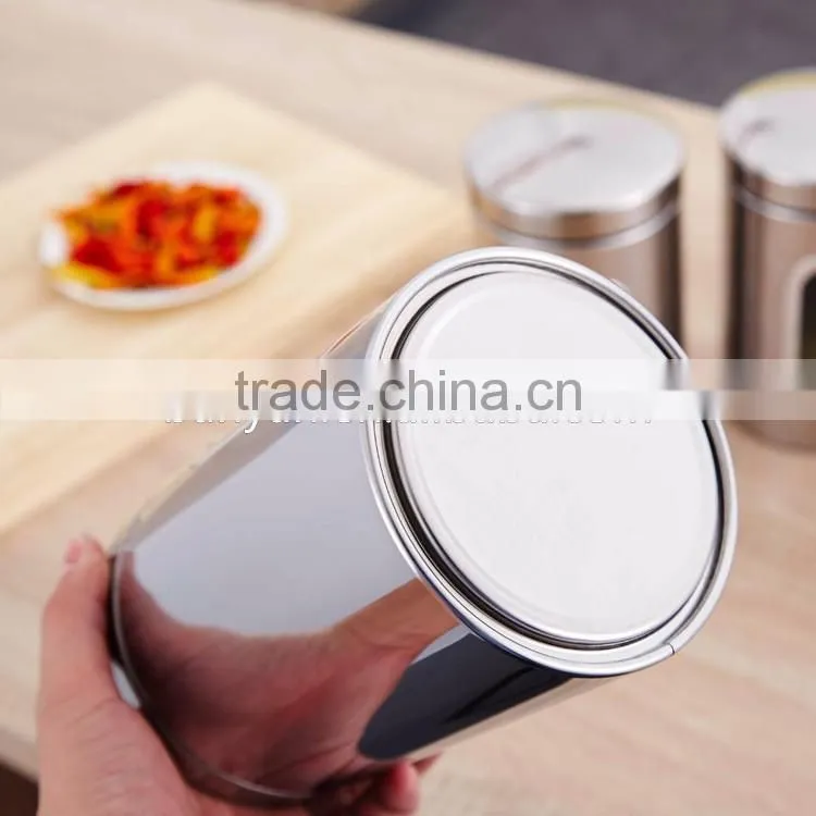 Custom Stainless Steel Tea Coffee Candy Storage Canister With Window