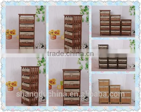 Home furniture handmade solid painting wooden miniature furniture wooden cabinet