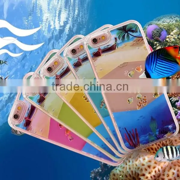 Quicksand aquarium fish PC phone case for iphone 6/6plus