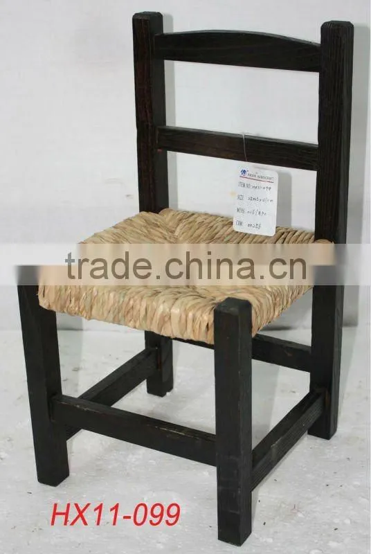 Vintage wooden seat stool for children