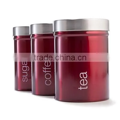stainless steel Tea Coffee Sugar Canister