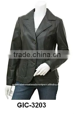 Leather blazer