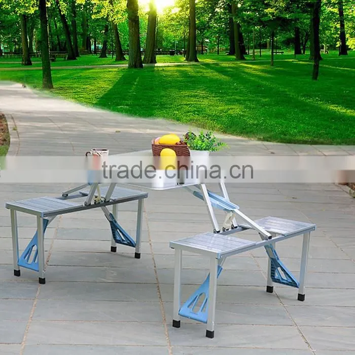 lightweight metal folding table and chair outdoor furniture