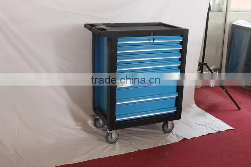 Durable medium tool cabinet with 8 drawers
