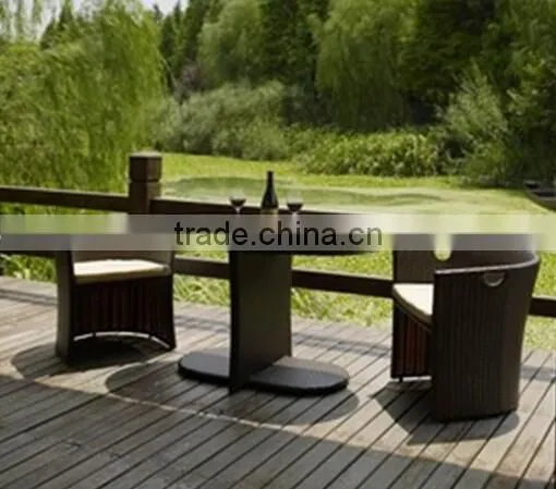 3piece KD Black Rattan Garden Sofa Sets