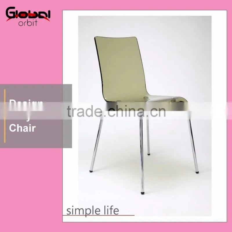 New Design Acrylic Dining Chairs Simple Style Plastic Coffee Chair