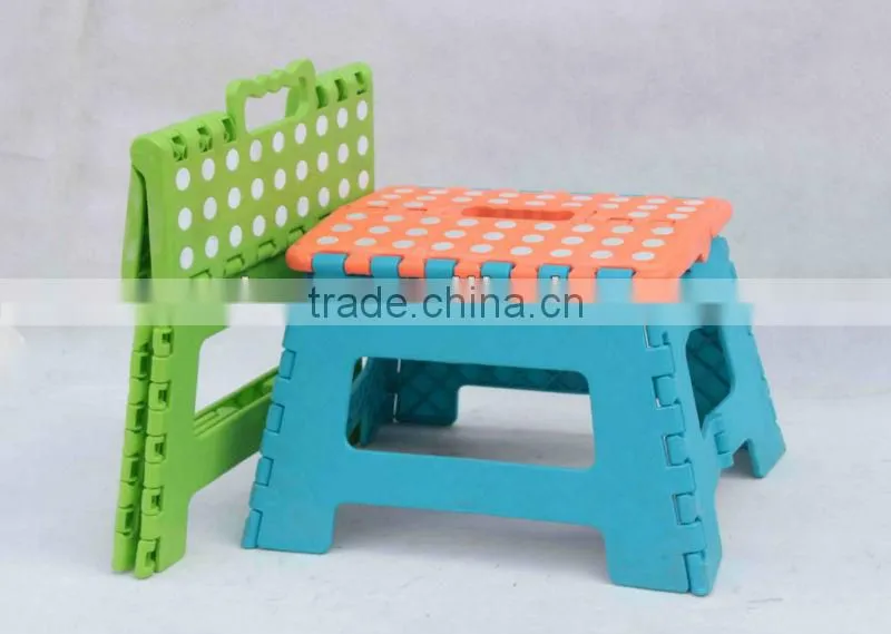 Amazing printing plastic stacking folding stool in home / kitchen/living room