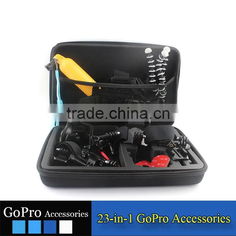 2016 New Wholesale GoPros 23 in 1 bundle of accessories