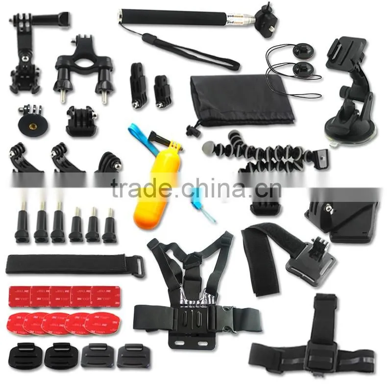 2016 hot selling 44 in 1 products kit used for gopros heros 4 accessories kit mount