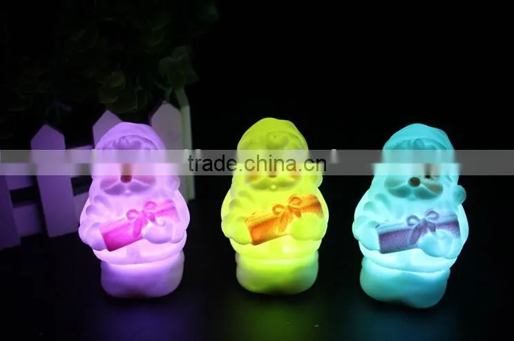 Colorful LED christmas light LED Santa light gifts Nightlight wholesale