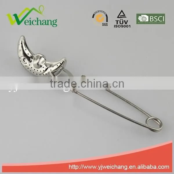 WCJ1070 Good quality Stainless Steel Tea tools Tea Strainer Tea Infuser Heart Shape Long handle Tea ball