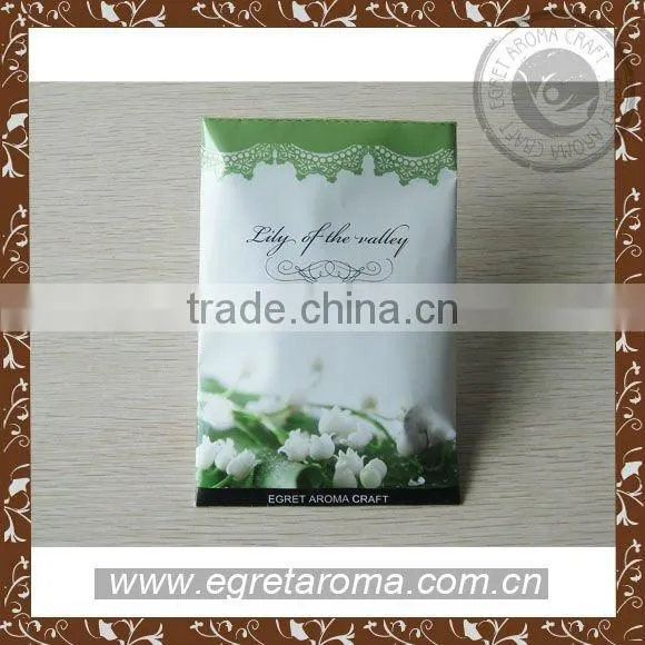 Factory price eco-friendly 10g vermiculite hanging wardrobe fragrance sachet