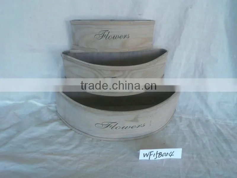 triangle decorative wooden flower pots garden decorations