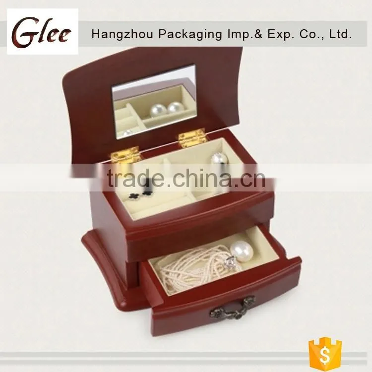Nice -looking finish lovelyHot Selling luxury wooden mdf jewelry box glossy jewellery display box wood