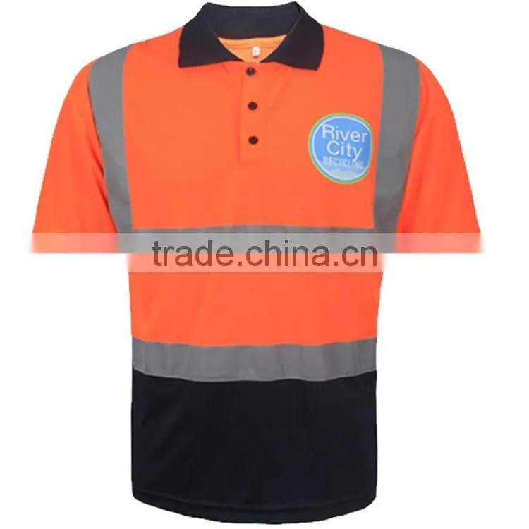 Reflective Polo shirt high visibility short sleeve