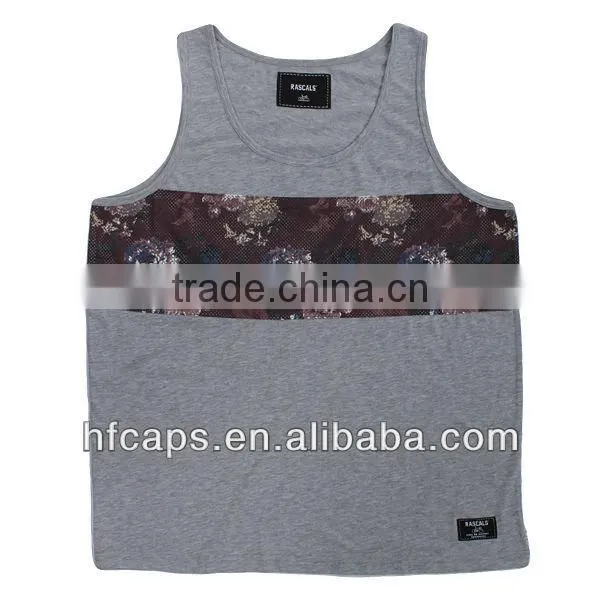 Gym Cotton Custom Printed Men Wholesale Tank Tops In Bulk