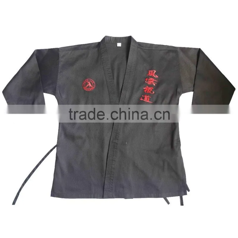 custom made good fabric karate uniform breathable fabric black karate gi karate uniforms martial arts uniforms short sleeve