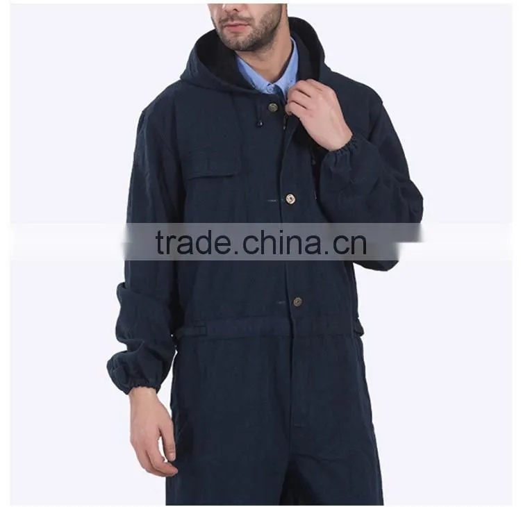 Comfortable Navy Blue Winter Working Coverall In Workwear