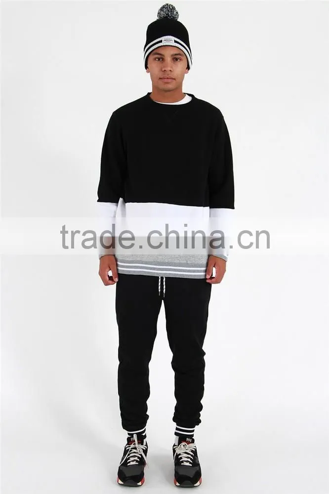 Men cheap pullover three color fleece mens turtleneck sweatshirts
