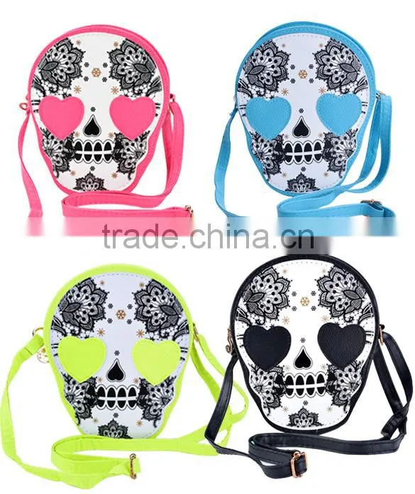 New Women's Fashion Bag Vintage Skull Bag Coin Purse Handbag Messenger Bags Shoulder Bags SV010148#
