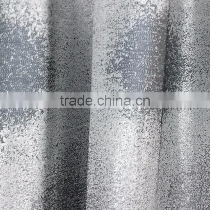 Silvery Gray Waterproof Polyester Nautical Shower Curtains For Bathroom
