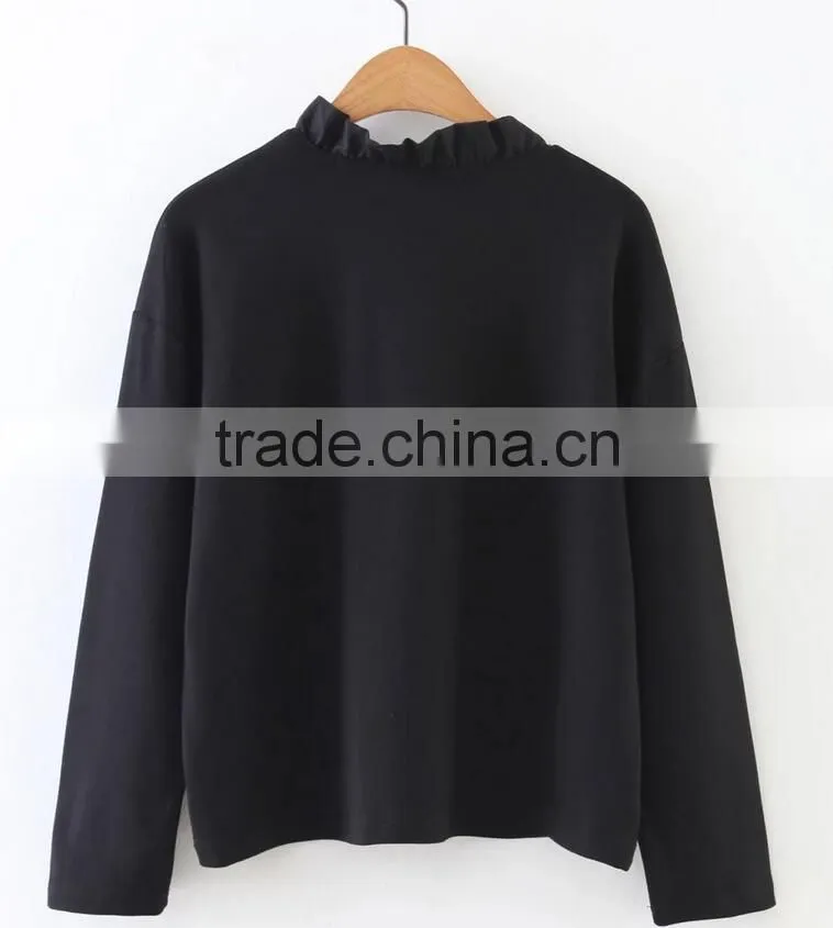 Runwaylover EY2324B Hot Sale 2017 Ladies Fashion Pure Color Blouse